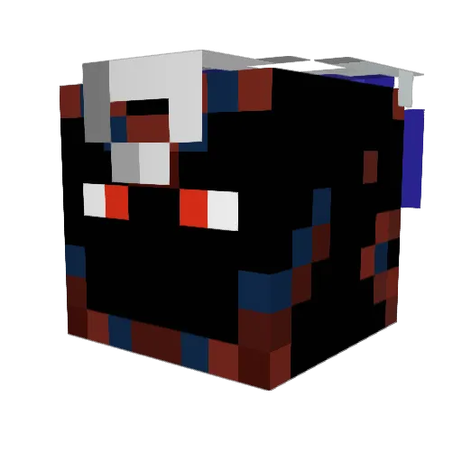 Mister_AlphaWolf Minecraft avatar head, 3D render