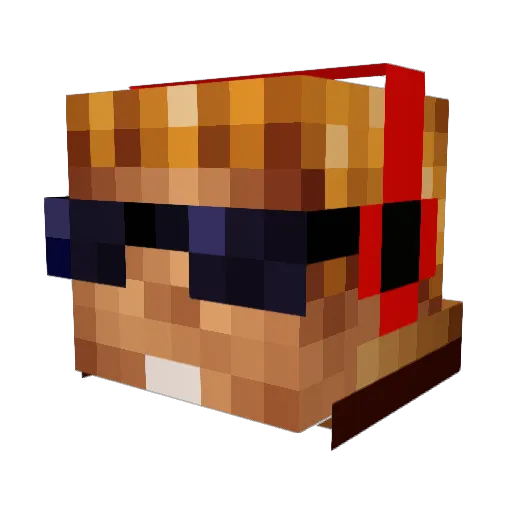 Mister_Bobcat Minecraft avatar head, 3D render