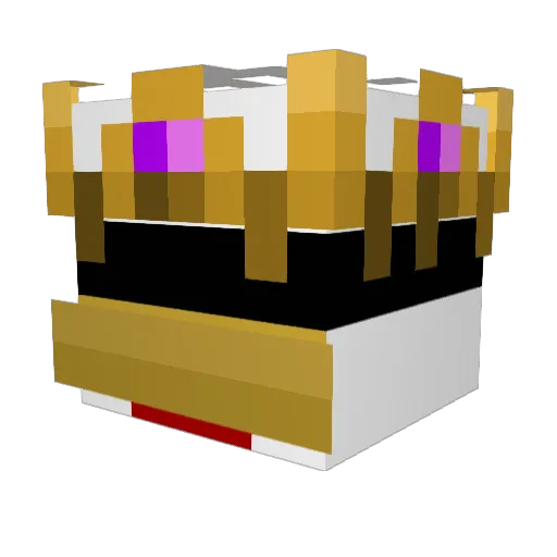Mister_Chicken_ Minecraft avatar head, 3D render