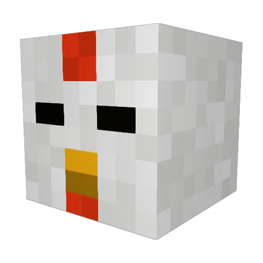Mister_Couch Minecraft avatar head, 3D render