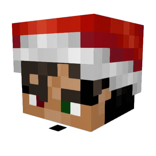 Mister_Crac Minecraft avatar head, 3D render