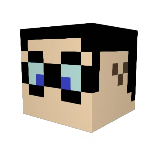 Mister_Crocker Minecraft avatar head, 3D render