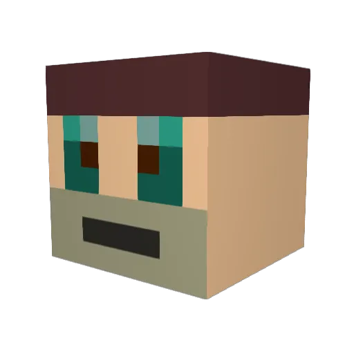Mister_Fiffer Minecraft avatar head, 3D render
