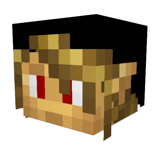 Mister_Grim Minecraft avatar head, 3D render