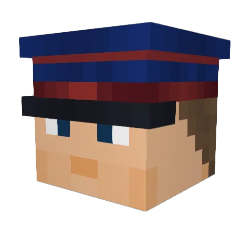 Mister_Grin Minecraft avatar head, 3D render