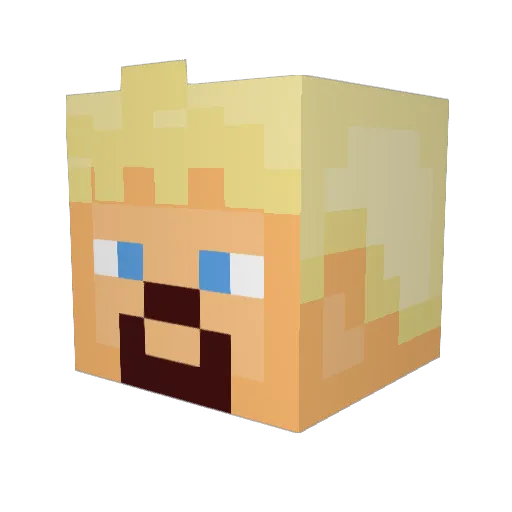 Mister_Sticks Minecraft avatar head, 3D render