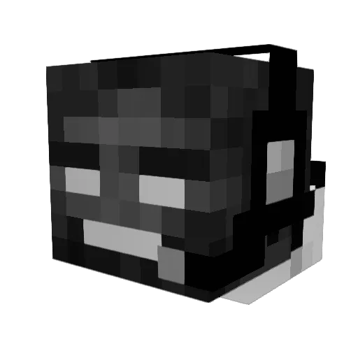 Misterer Minecraft avatar head, 3D render