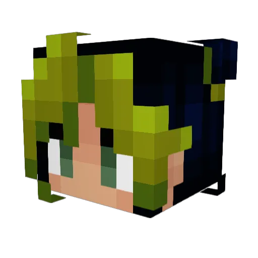 Mistergreadd Minecraft avatar head, 3D render