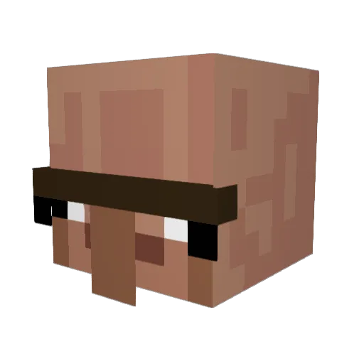 Misterhutch Minecraft avatar head, 3D render