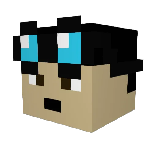 Misterxtremer Minecraft avatar head, 3D render