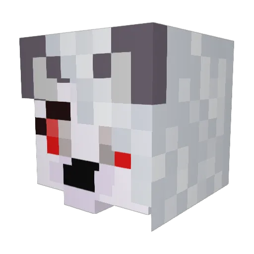 MisteryRaven Minecraft avatar head, 3D render