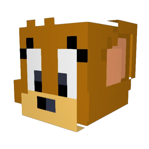 MisticPuf Minecraft avatar head, 3D render