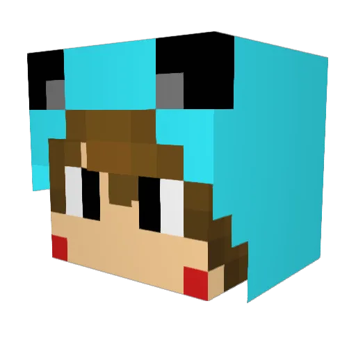 MisticZero Minecraft avatar head, 3D render