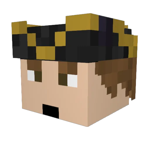 Mistigrie Minecraft avatar head, 3D render