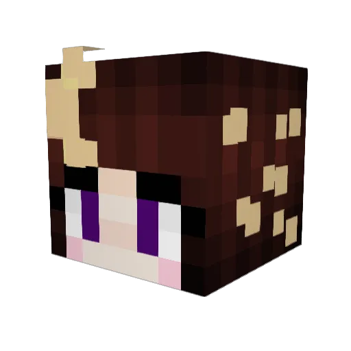 Mistiik Minecraft avatar head, 3D render