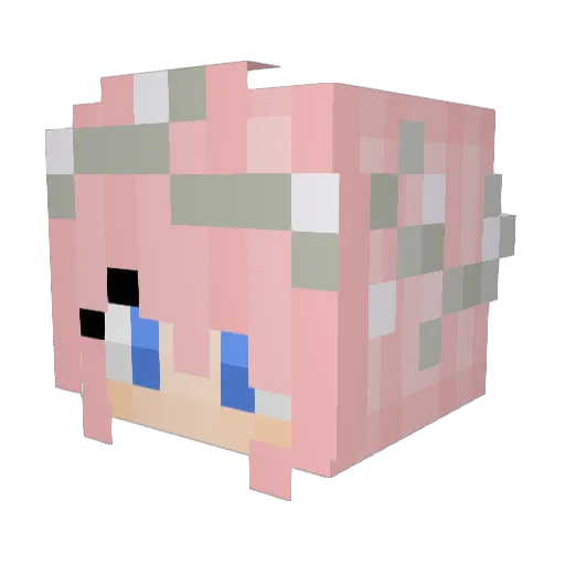 Mistika23 Minecraft avatar head, 3D render
