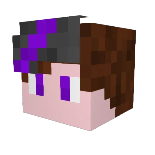 Mistika247 Minecraft avatar head, 3D render