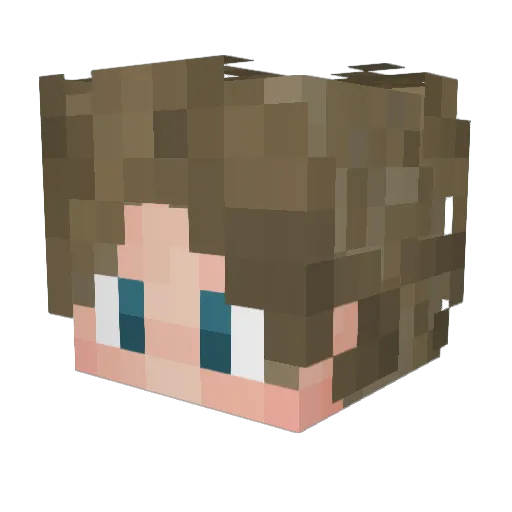 Mistiko009 Minecraft avatar head, 3D render
