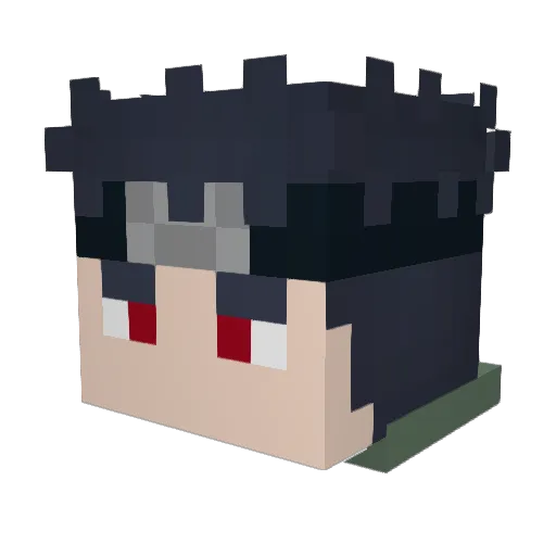 Mistirej Minecraft avatar head, 3D render