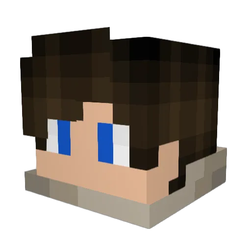 MistoMonta Minecraft avatar head, 3D render