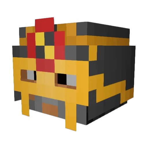 Mistou Minecraft avatar head, 3D render