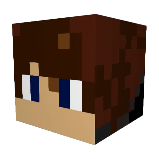 Mistqk Minecraft avatar head, 3D render