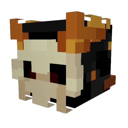 MistrBones Minecraft avatar head, 3D render