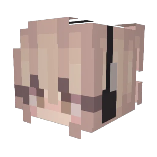 MistrPig Minecraft avatar head, 3D render