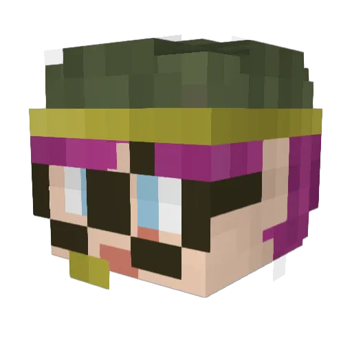 MistressNova Minecraft avatar head, 3D render