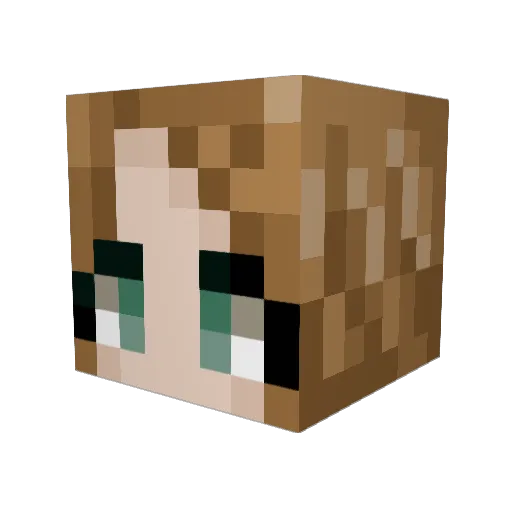 MistressOfWoe Minecraft avatar head, 3D render