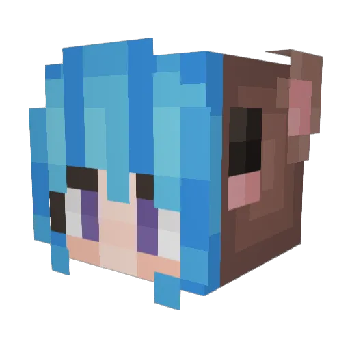 Mistress_Puggles Minecraft avatar head, 3D render