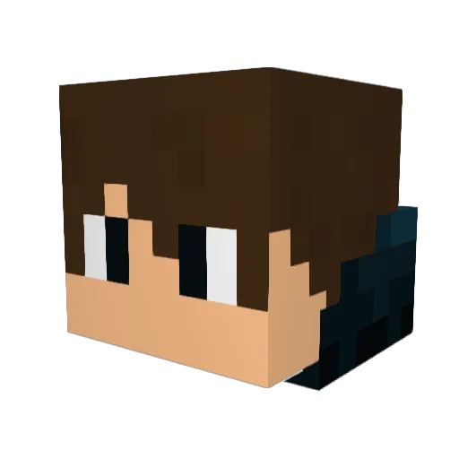 MistrzM Minecraft avatar head, 3D render
