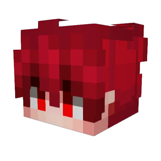 MistrzuXX Minecraft avatar head, 3D render