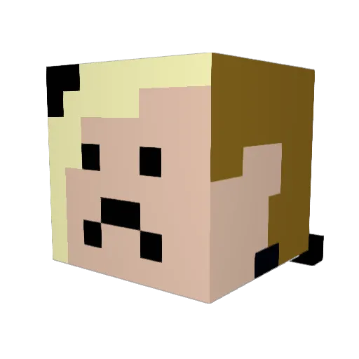 Mistsharks Minecraft avatar head, 3D render