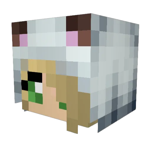 MiststueckBarbie Minecraft avatar head, 3D render