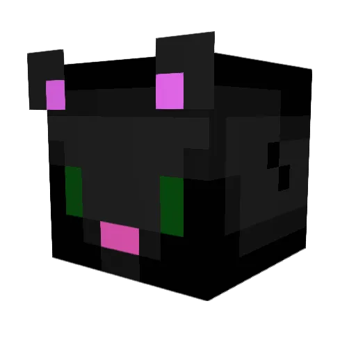 Misttie Minecraft avatar head, 3D render