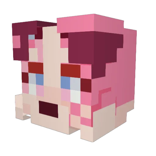 MisturKitty Minecraft avatar head, 3D render