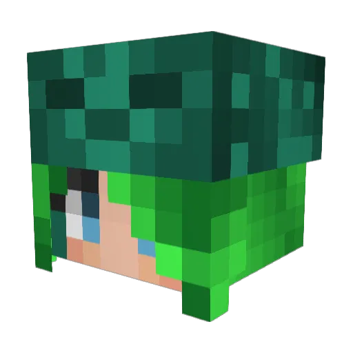 Misty0720 Minecraft avatar head, 3D render