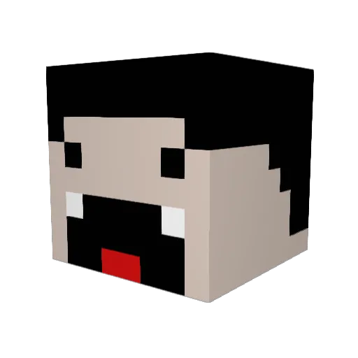 Misty12 Minecraft avatar head, 3D render