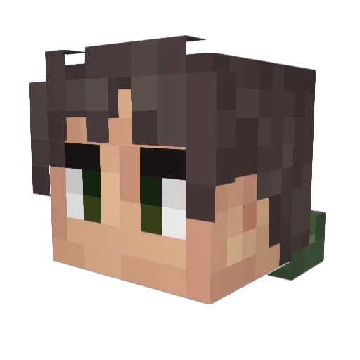 Misty53 Minecraft avatar head, 3D render