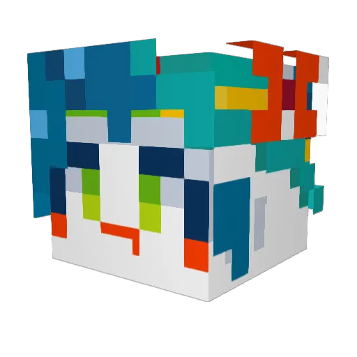 MistyBird Minecraft avatar head, 3D render