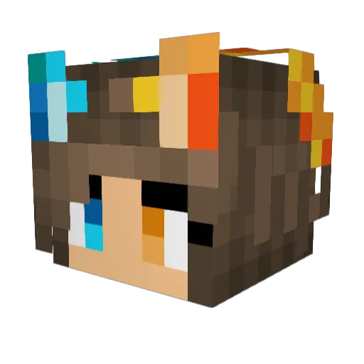 MistyBoss Minecraft avatar head, 3D render