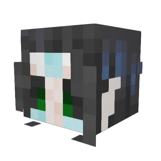 MistyChann Minecraft avatar head, 3D render