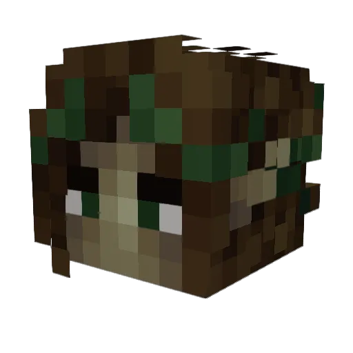 MistyGaming_ Minecraft avatar head, 3D render