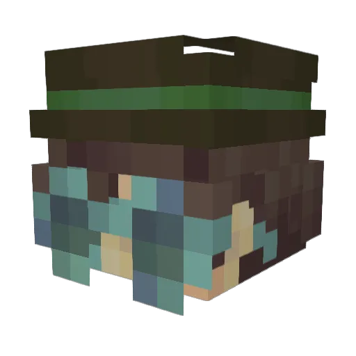MistyIsAPanda Minecraft avatar head, 3D render
