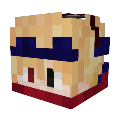 MistyLegend01 Minecraft avatar head, 3D render