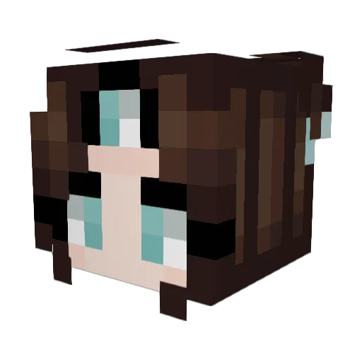 MistyMage Minecraft avatar head, 3D render