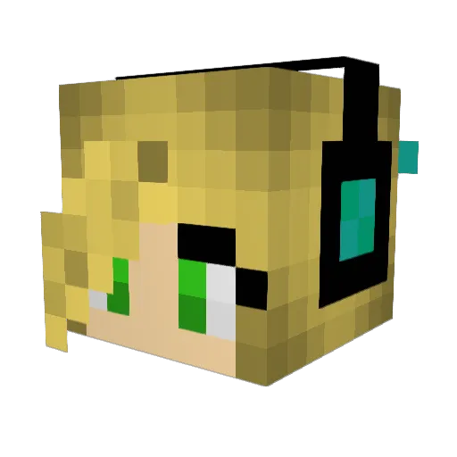 MistyMax21 Minecraft avatar head, 3D render