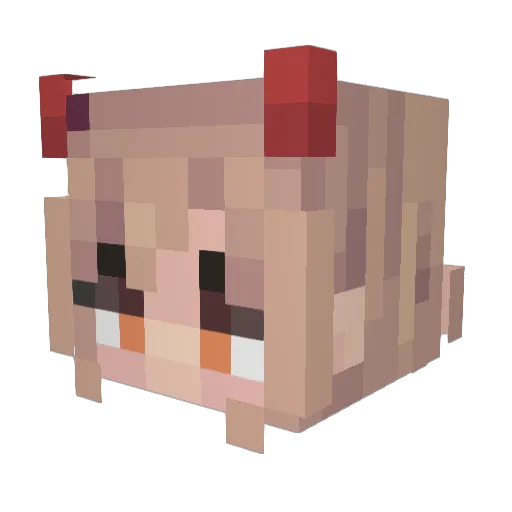 MistyMorning Minecraft avatar head, 3D render