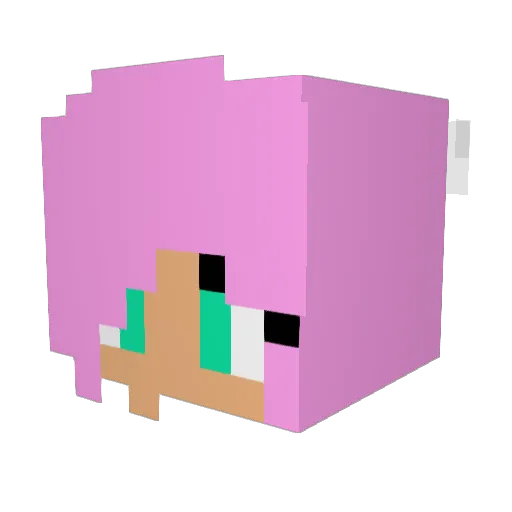 MistyNoir Minecraft avatar head, 3D render